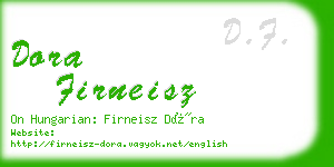 dora firneisz business card